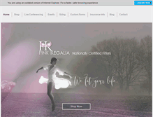 Tablet Screenshot of pinkregalia.com